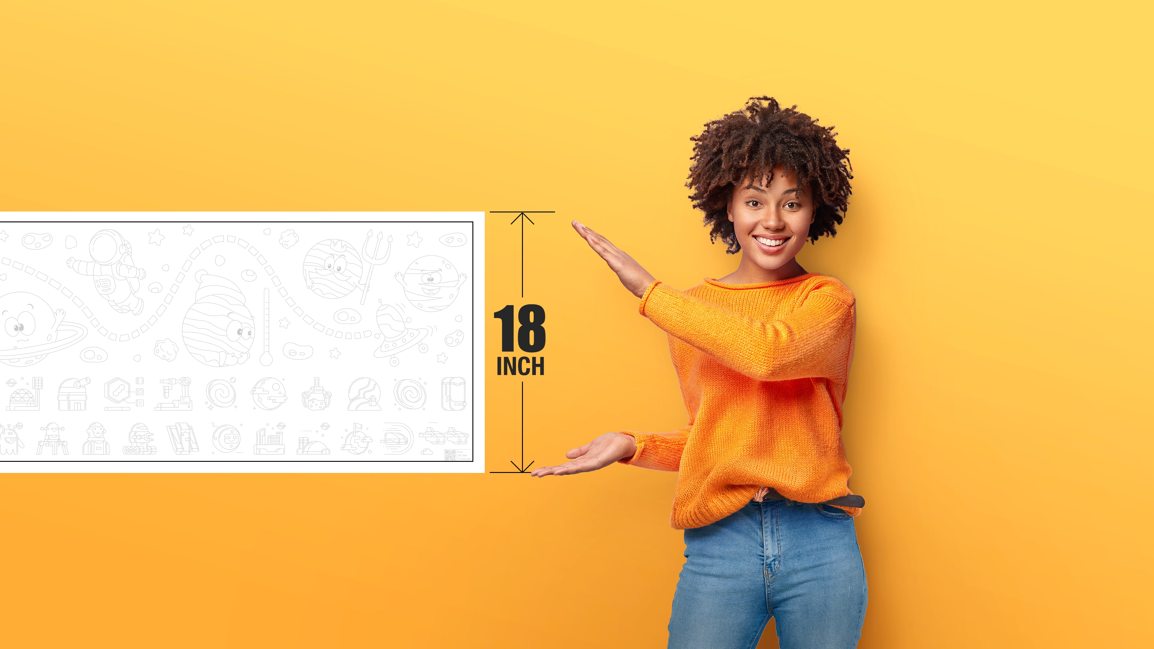 18 Inch Colouring Roll - Inkmeo