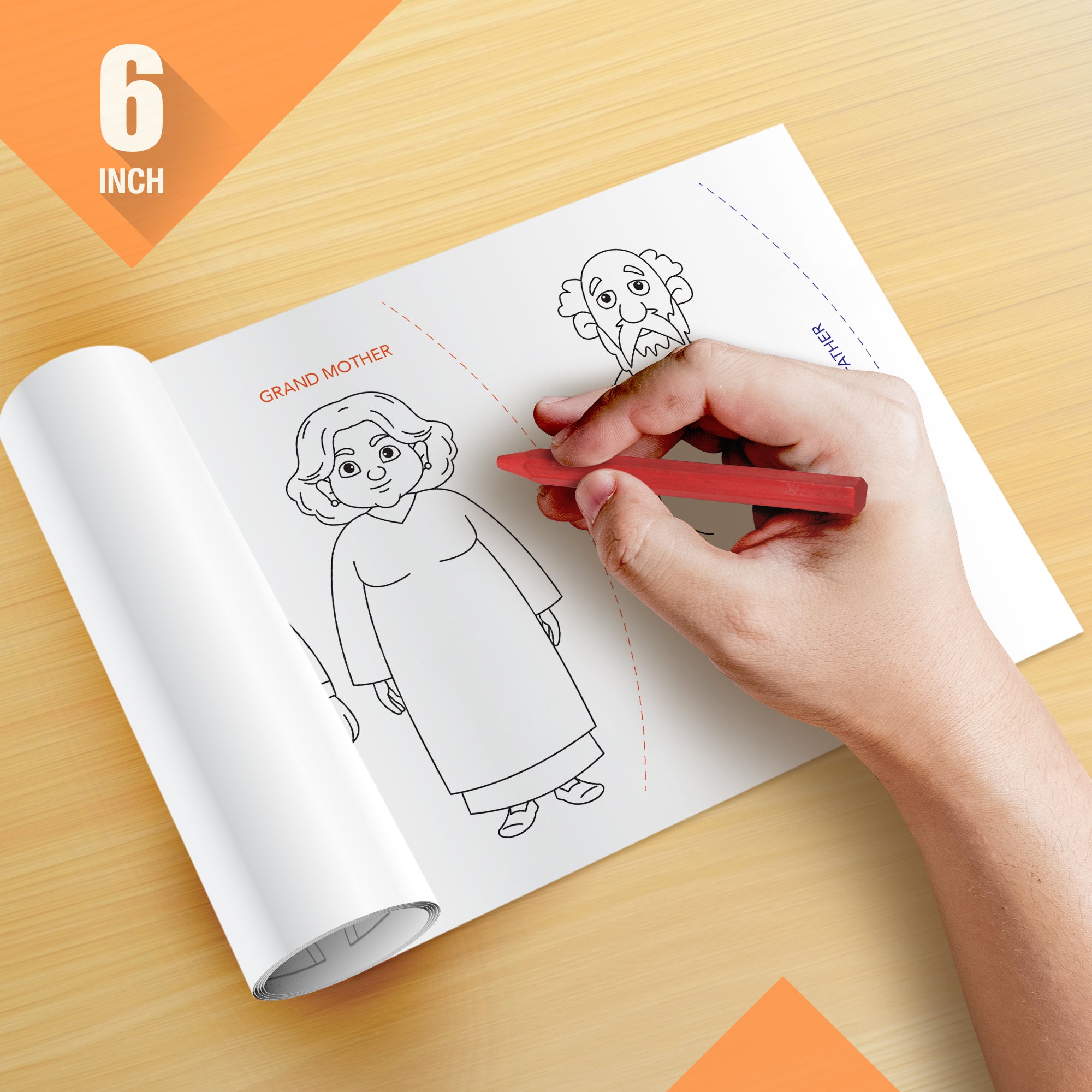 Family And Me Colouring Roll