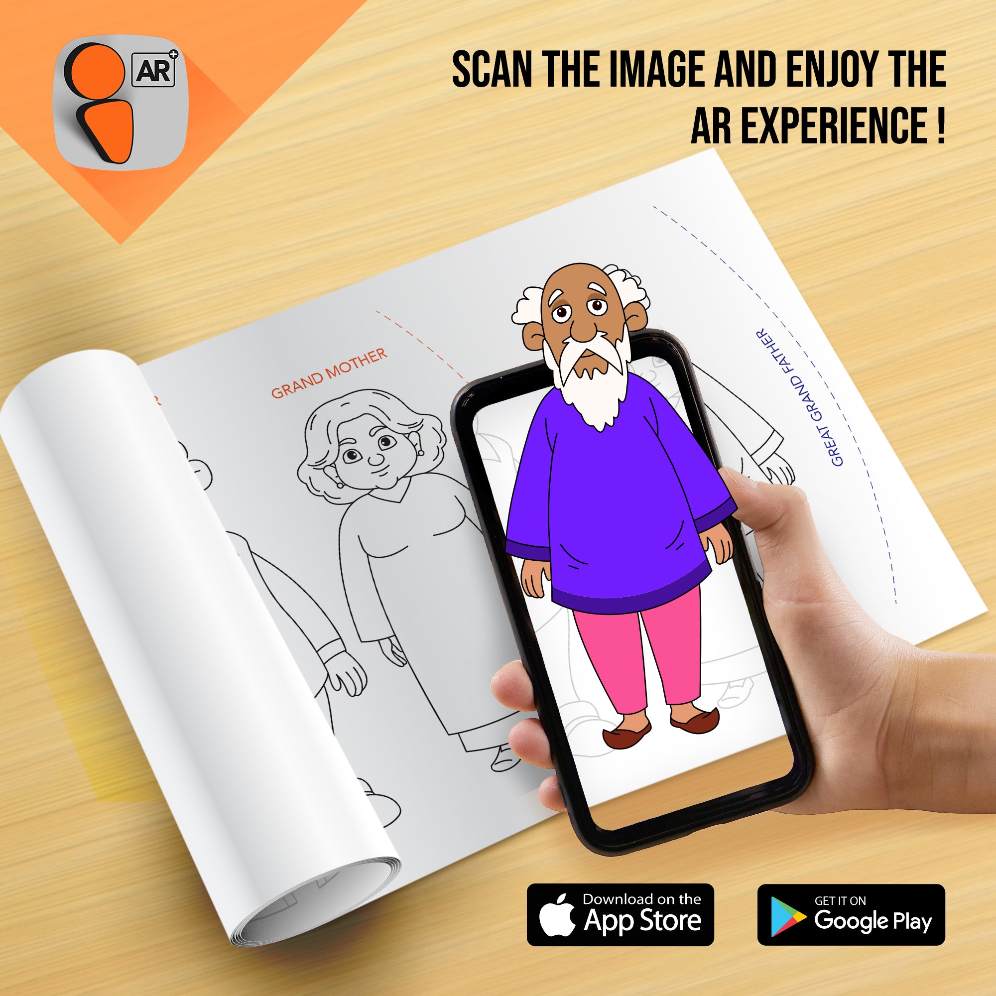 Family And Me Colouring Roll