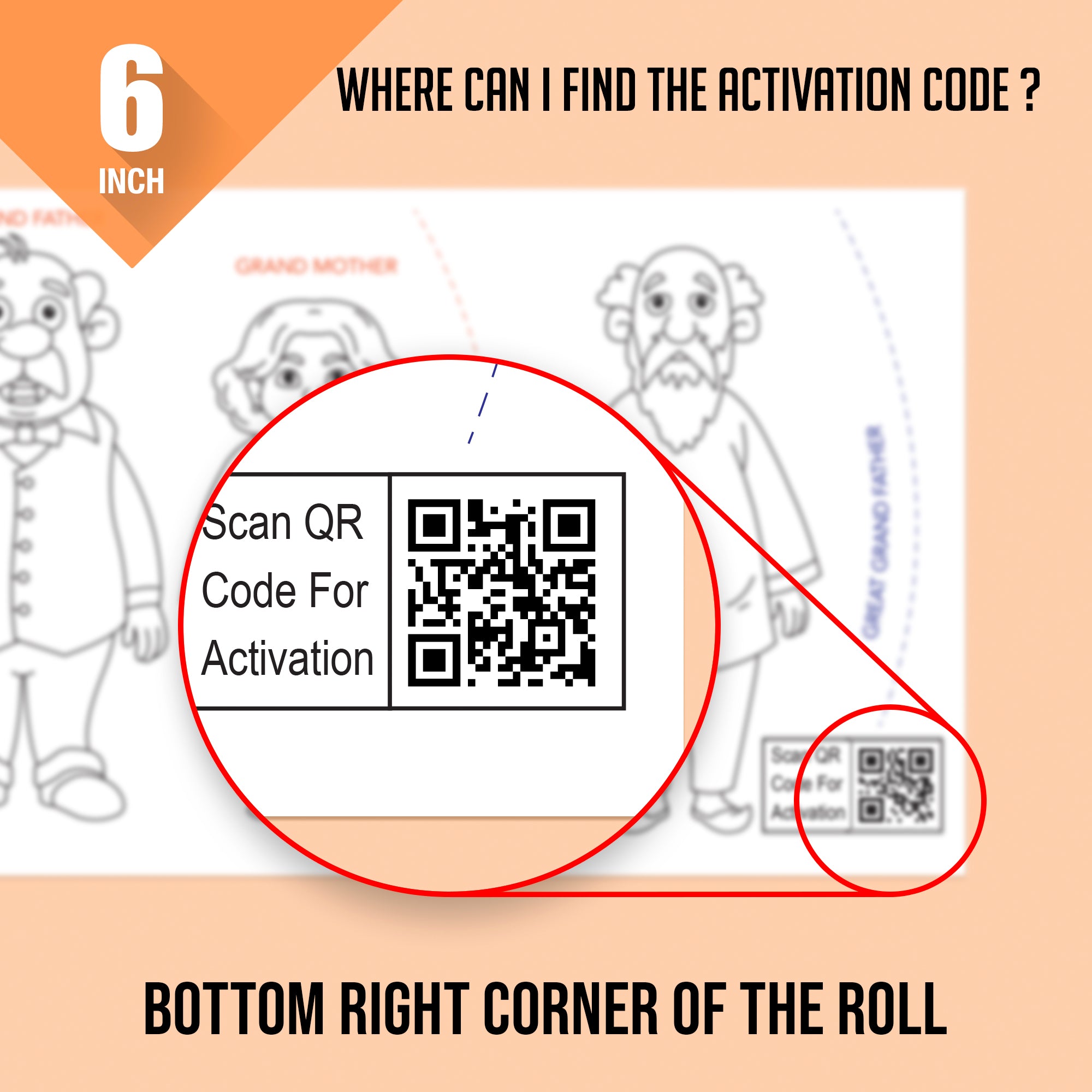 Family And Me Colouring Roll