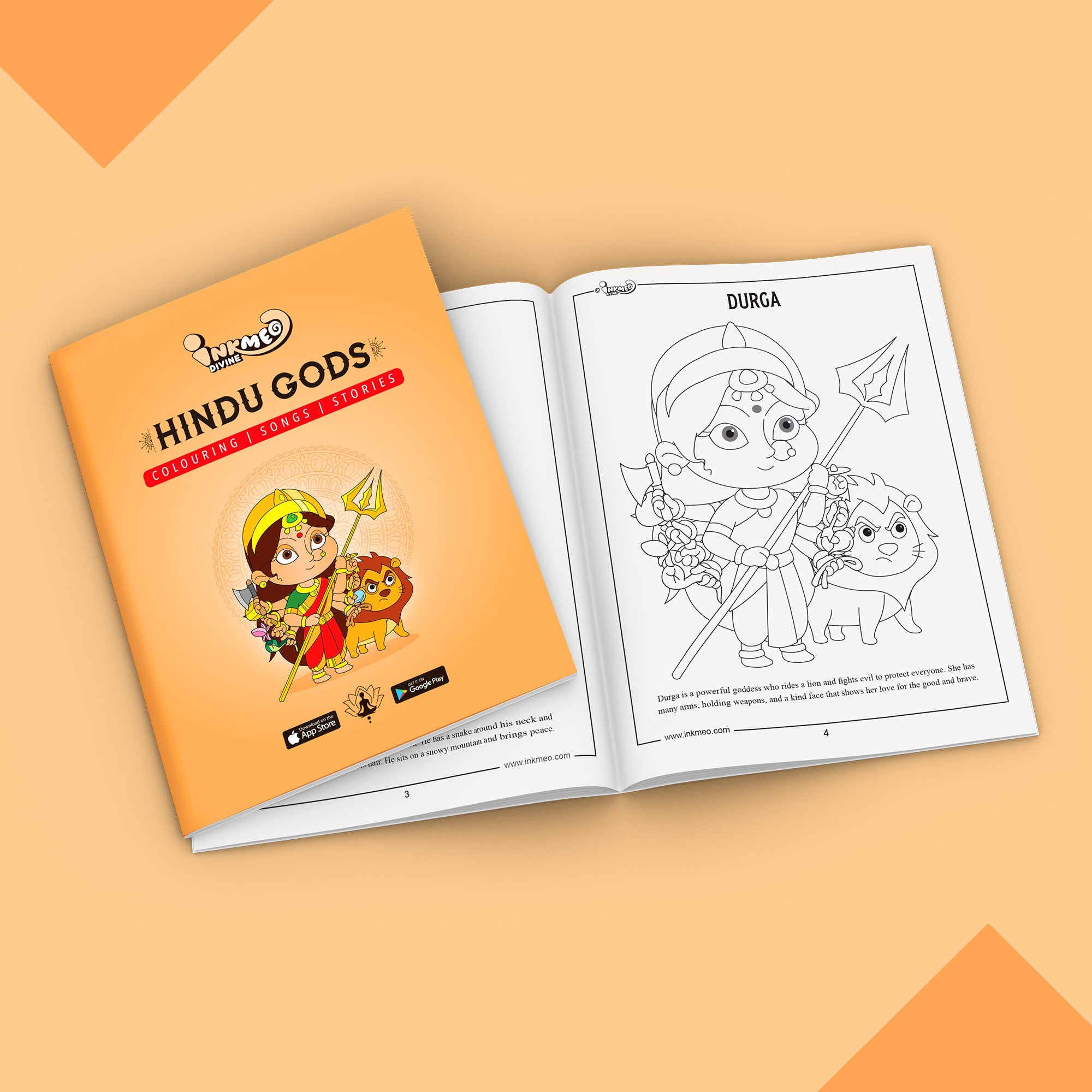 Hindu Gods Reusable Colouring Book