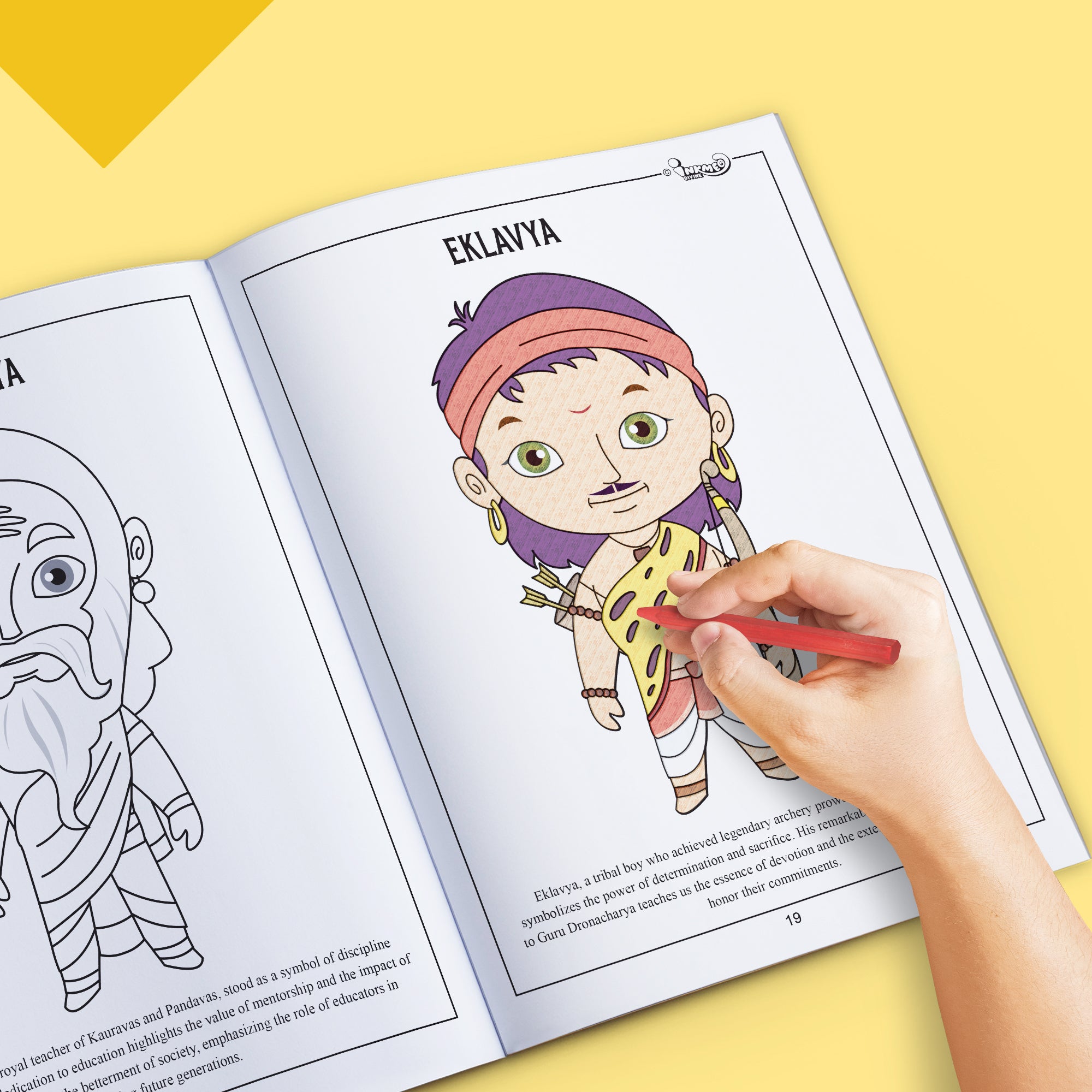 Characters of Mahabharata Reusable Colouring Book