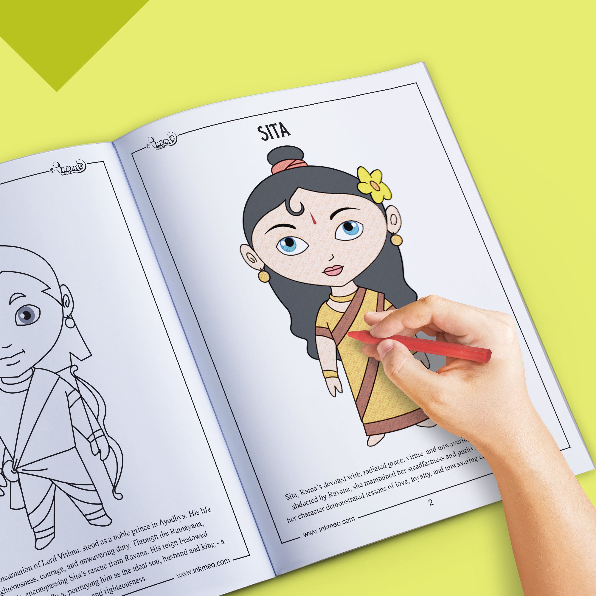 Characters of Ramayana Reusable Colouring Book
