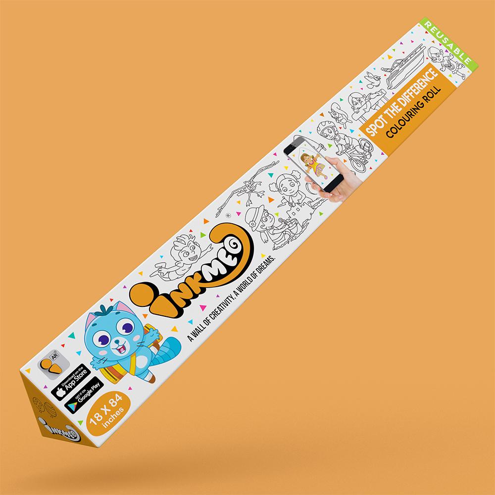 A orange box featuring a cute cartoon character, perfect for adding a touch of fun to any space.