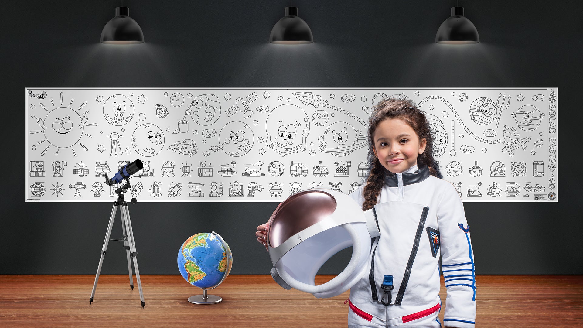 Solar System Colouring Roll
