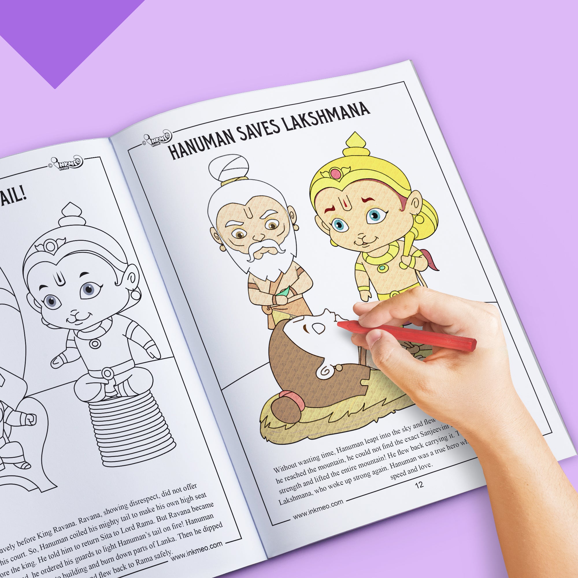 Inkmeo Hanuman Reusable Colouring Book with AR