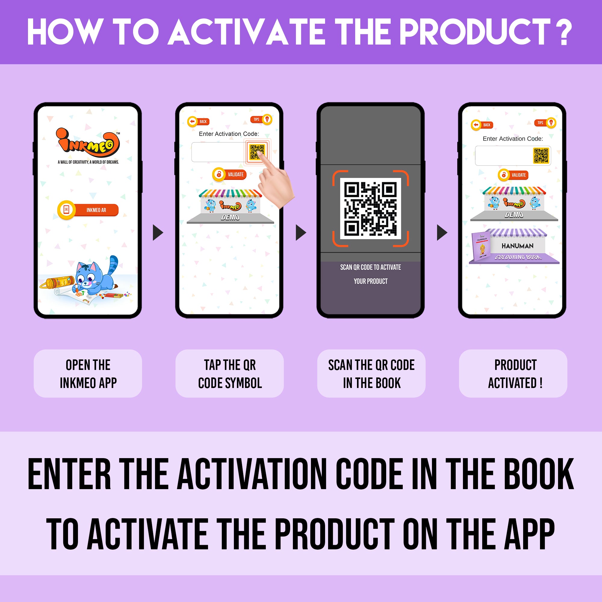 Inkmeo Hanuman Reusable Colouring Book with AR