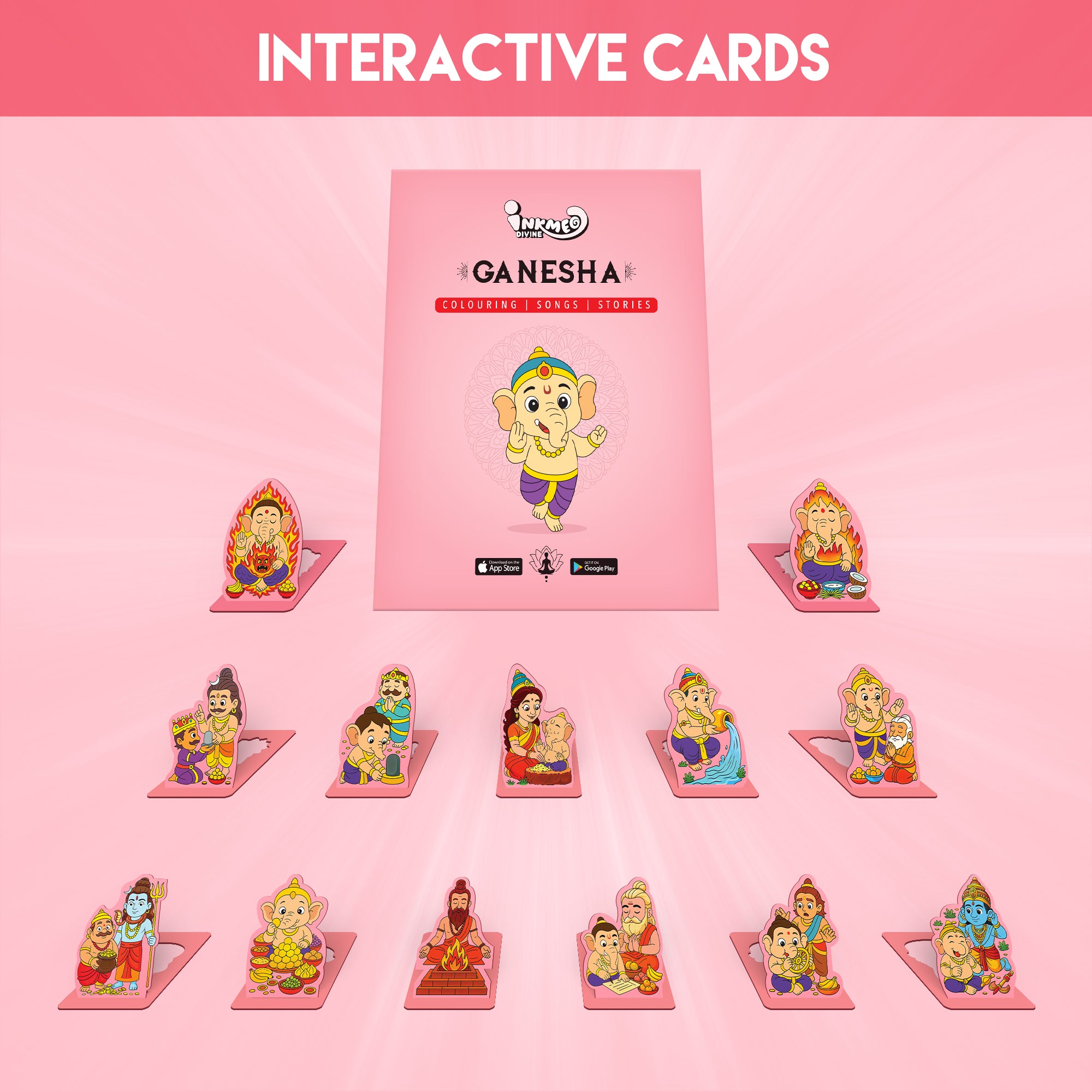 Inkmeo Ganesha Reusable Colouring Book with AR Tech