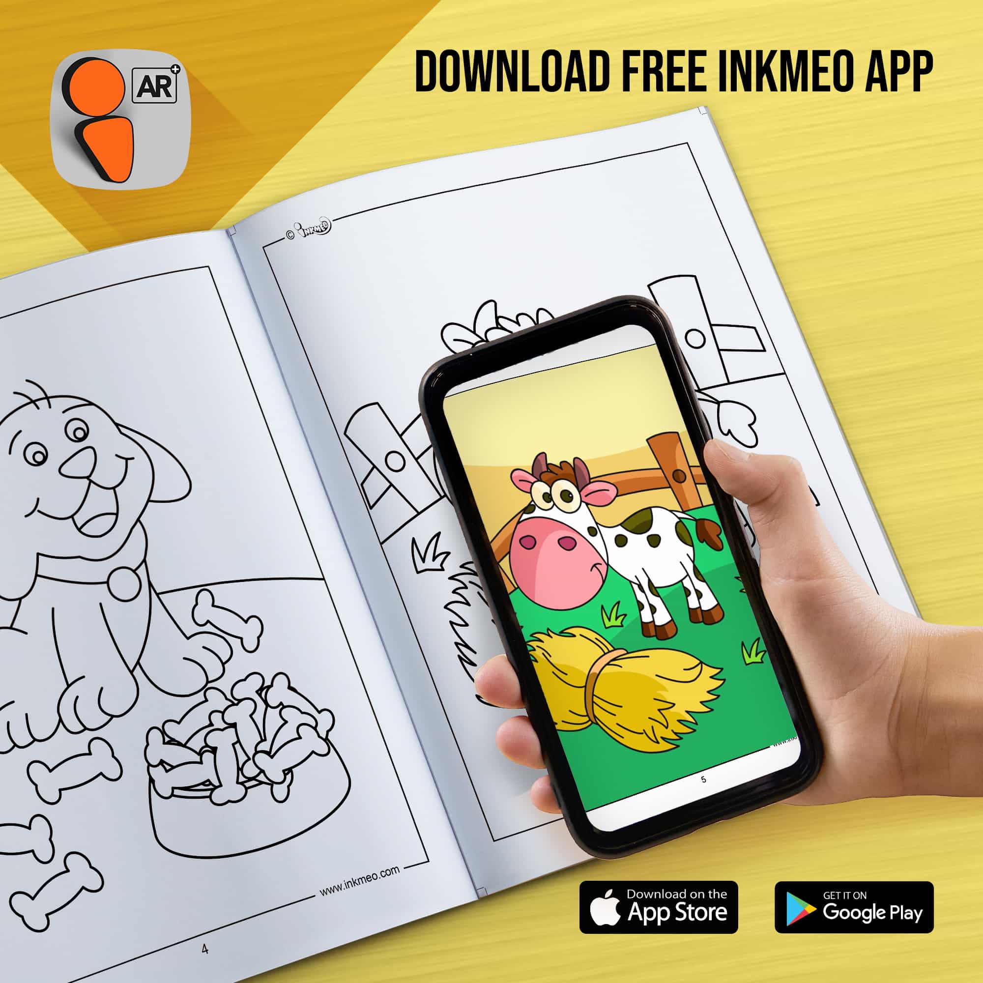 Animals Reusable Colouring Book with AR