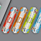 The image shows grey backdrop divided into two: first part shows a big green colour box with 6 inch size mentioned top left corner and second part shows 6 different colour boxes of 6 inches is placed slantingly.