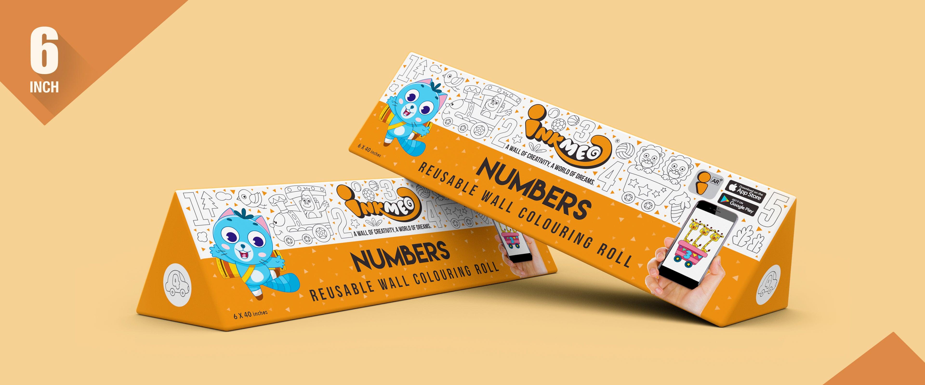 The image depicts two 6x40-inch triangular boxes arranged one above the other against a orange background