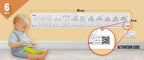 The image depicts a 6*40-inches roll adhered to the wall with a baby playing nearby, and the activation code is zoomed in separately.