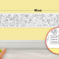 The image depicts a 6*40-inch roll adhered to the wall with a baby playing nearby, and the activation code is zoomed in separately.