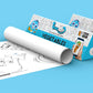 The image depicts two 6*40-inch blue triangular vegetable boxes placed alongside each other, with a sheet rolled out next to them.