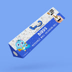 The image shows a blue backdrop with a 6*40 inches  Inkmeo birds triangular box placed in the center.