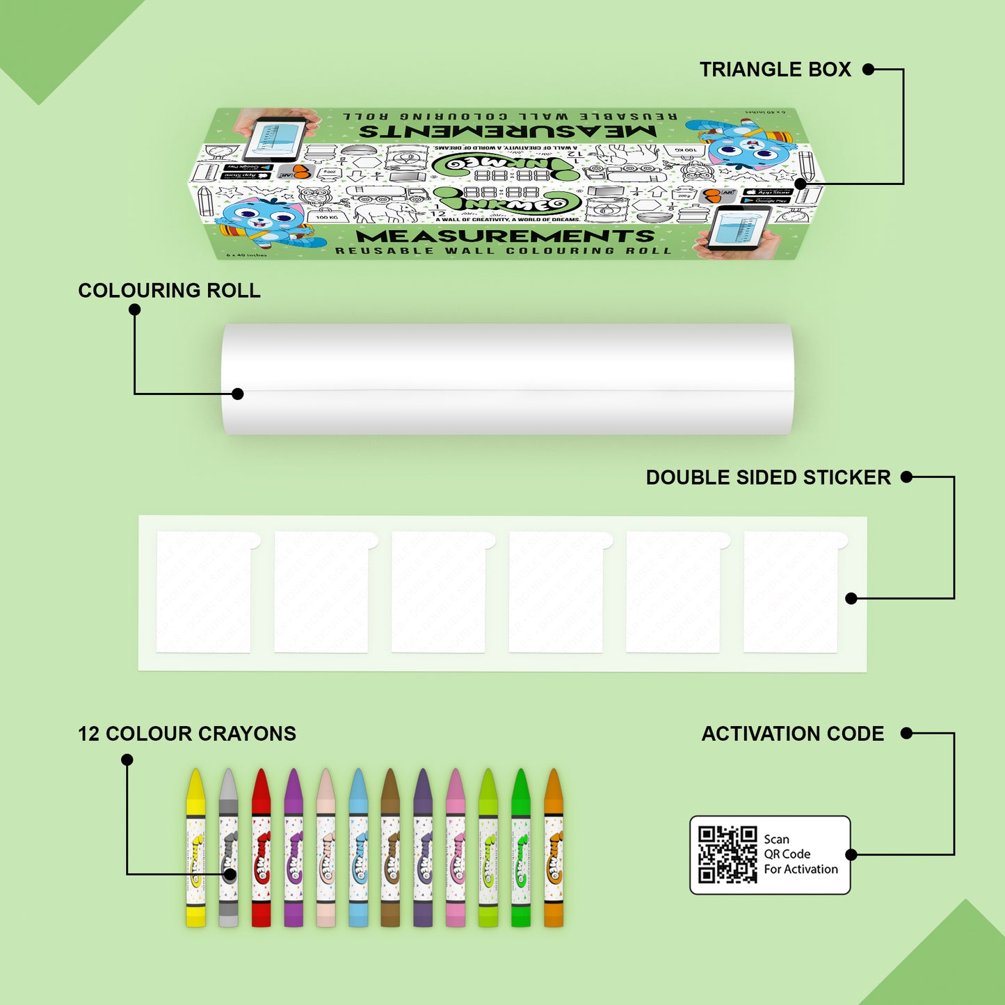 Measurements Colouring Roll