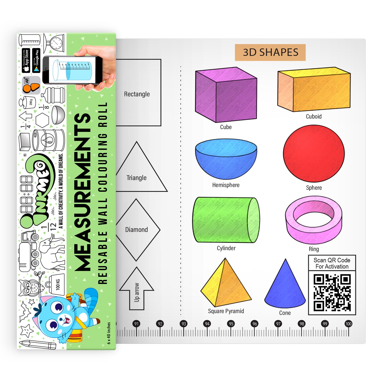 Measurements Colouring Roll