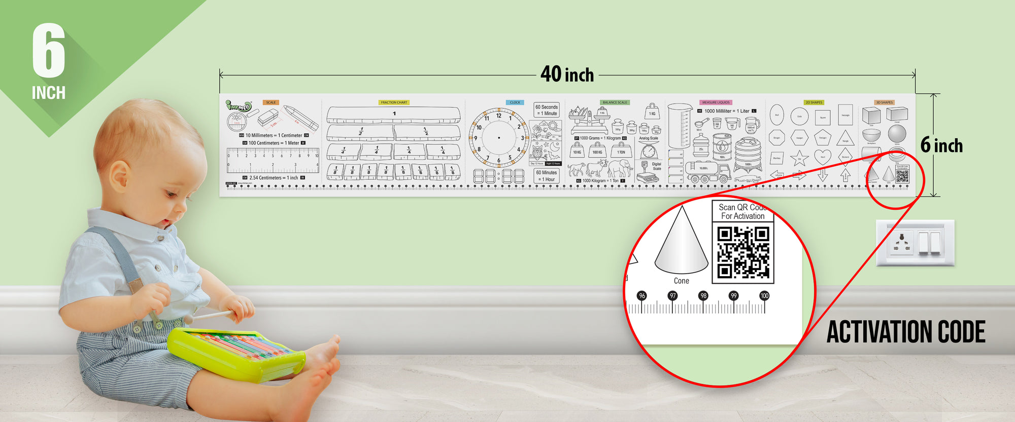 Measurements Colouring Roll