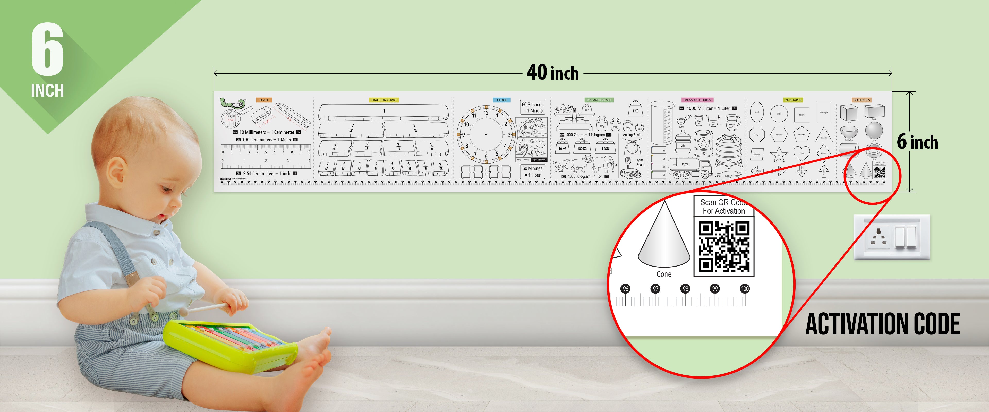 Measurements Colouring Roll