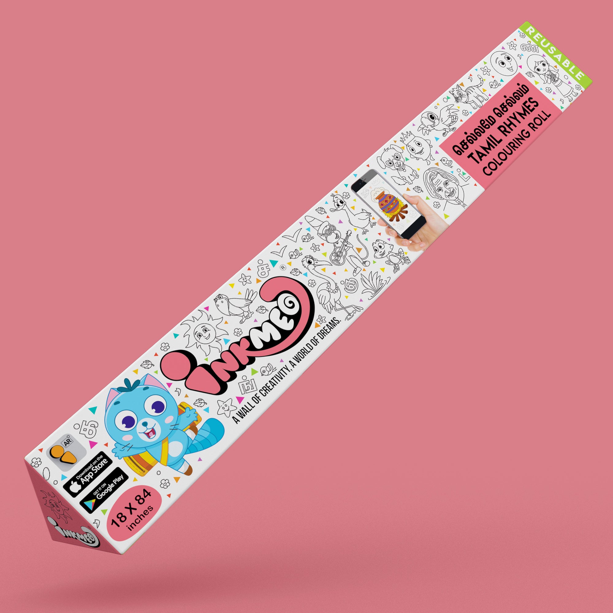 Reusable Wall Colouring Rolls - With AR