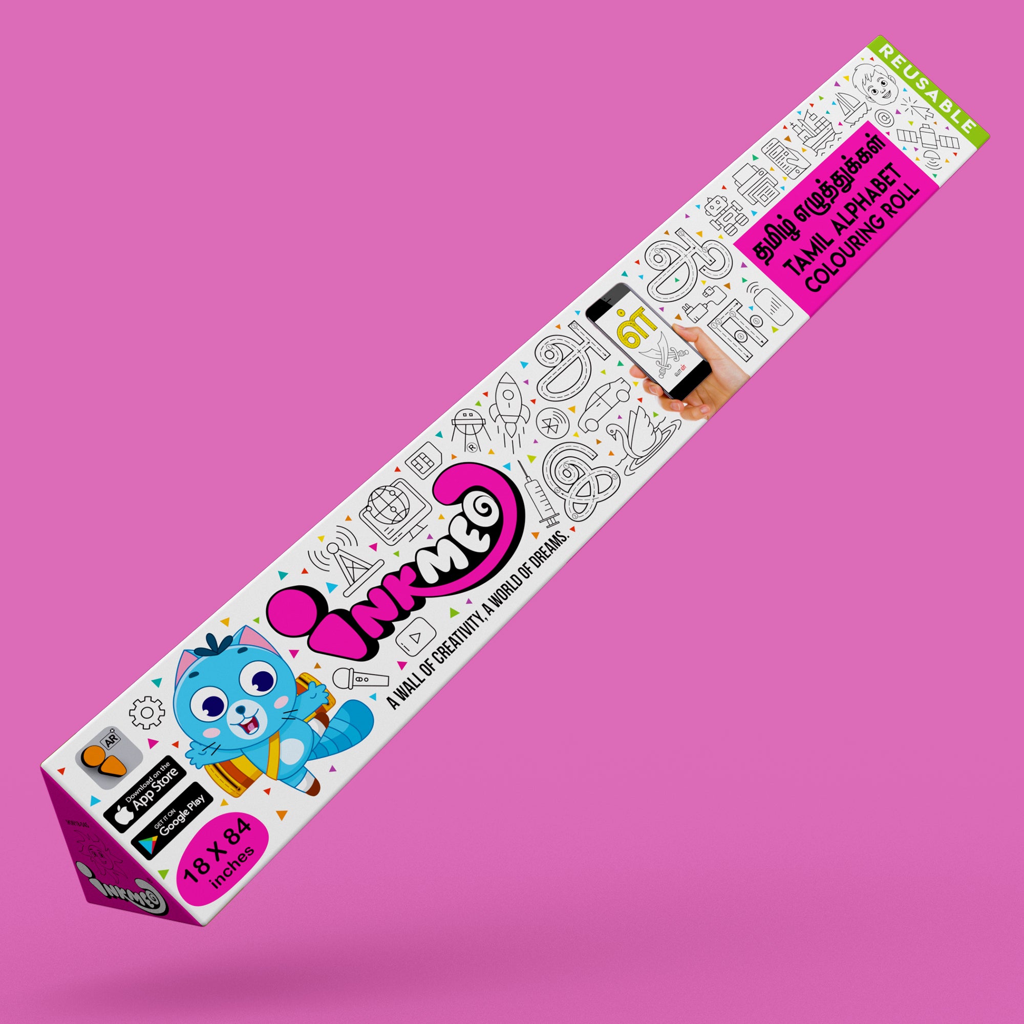 Reusable Wall Colouring Rolls - With AR