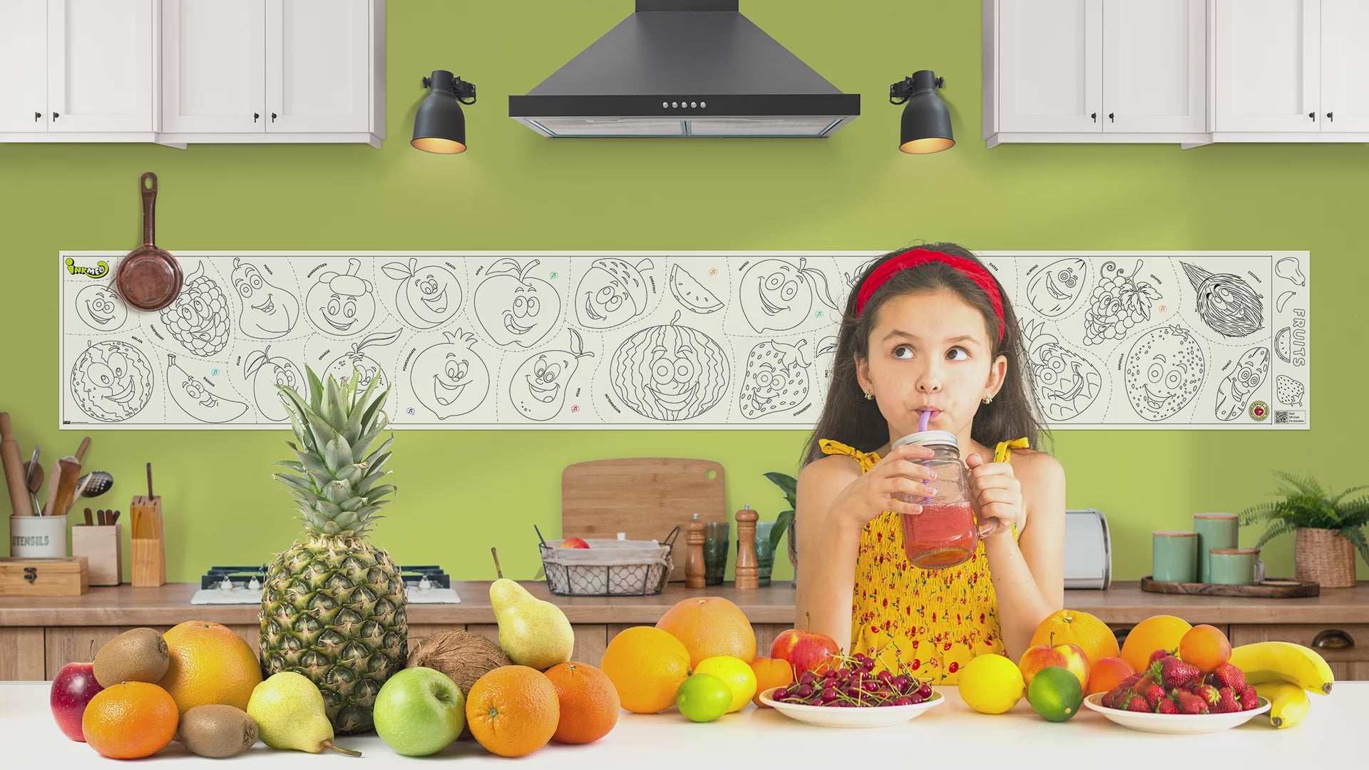 Fruits Colouring Roll