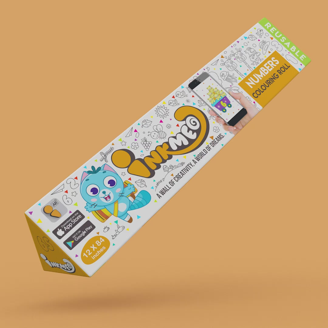 Numbers Colouring Roll