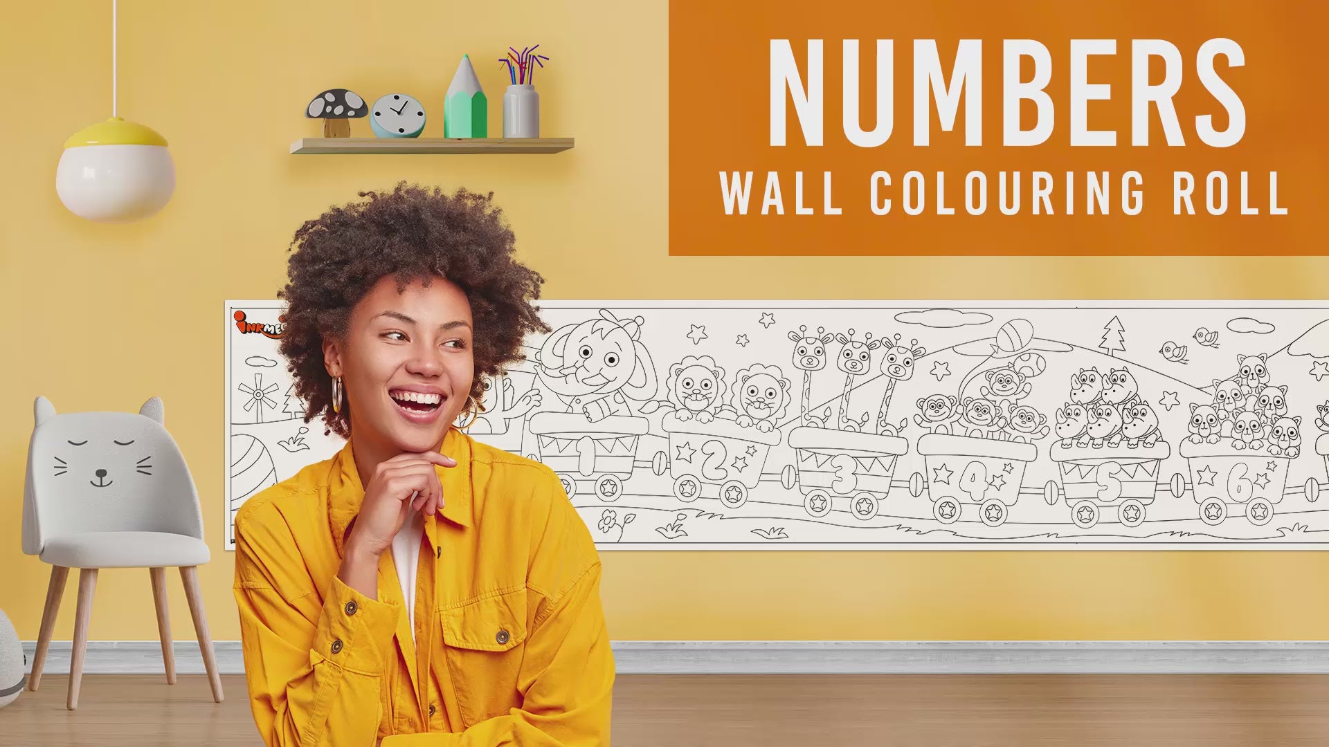 Numbers Colouring Roll