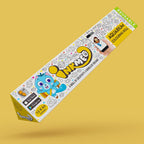 The image shows yellow backdrop with yellow box featuring a cute cartoon character, perfect for adding a touch of fun to any space.