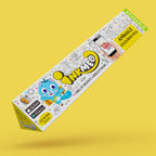 The image shows yellow backdrop with yellow box featuring a cute cartoon character, perfect for adding a touch of fun to any space.