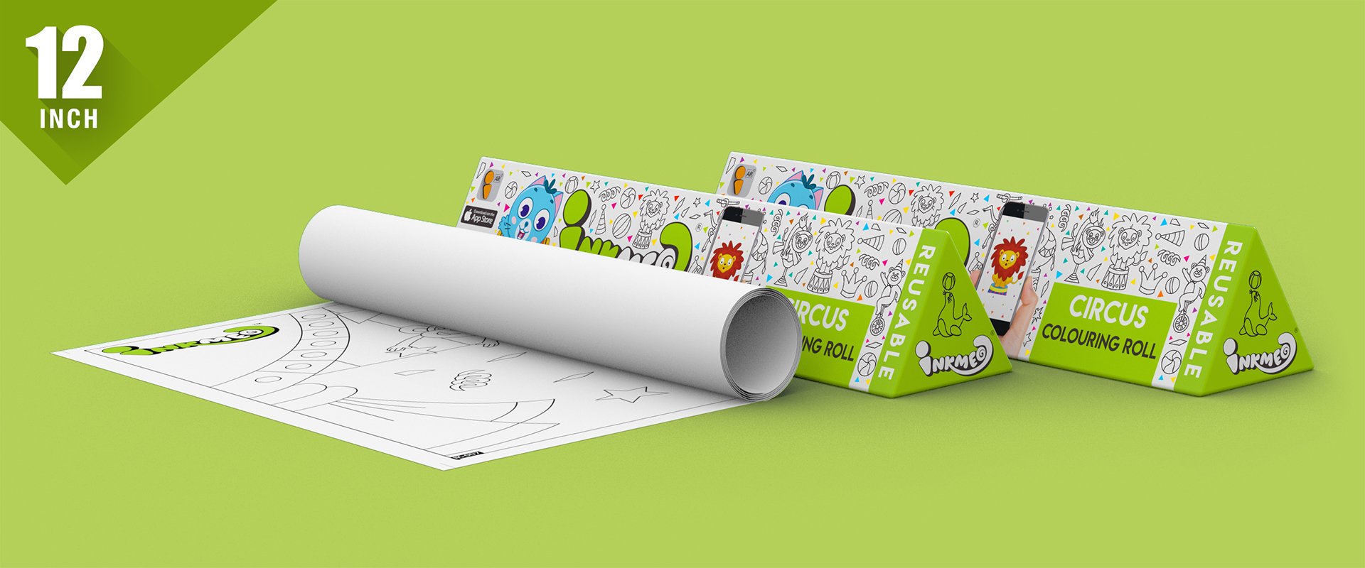 Circus Colouring Roll (12 inch) - Inkmeo