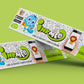 The image depicts two 12*84-inch fruits triangular boxes arranged one above the other against a green background.