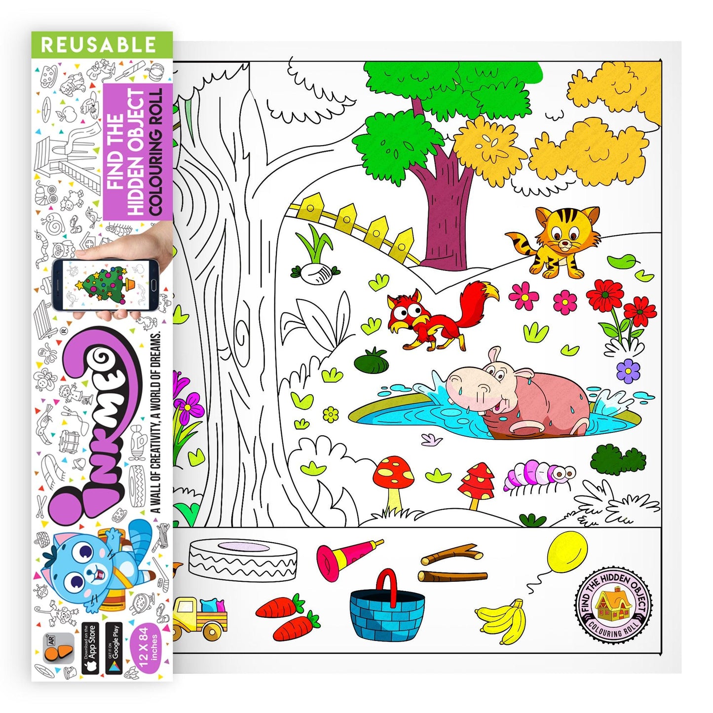Find the Hidden Object Colouring Roll (12 inch)