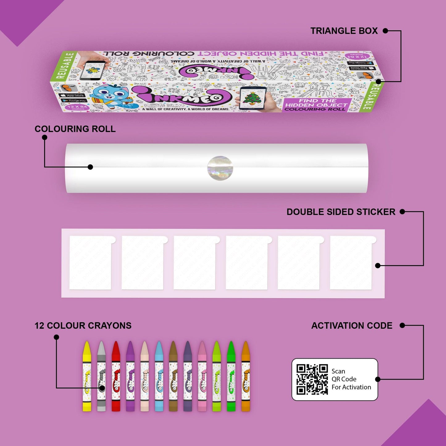 Find the Hidden Object Colouring Roll (12 inch)