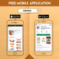  The image demonstrates how to install the Inkmeo app from both the App Store and Play Store, as it is a free mobile application.