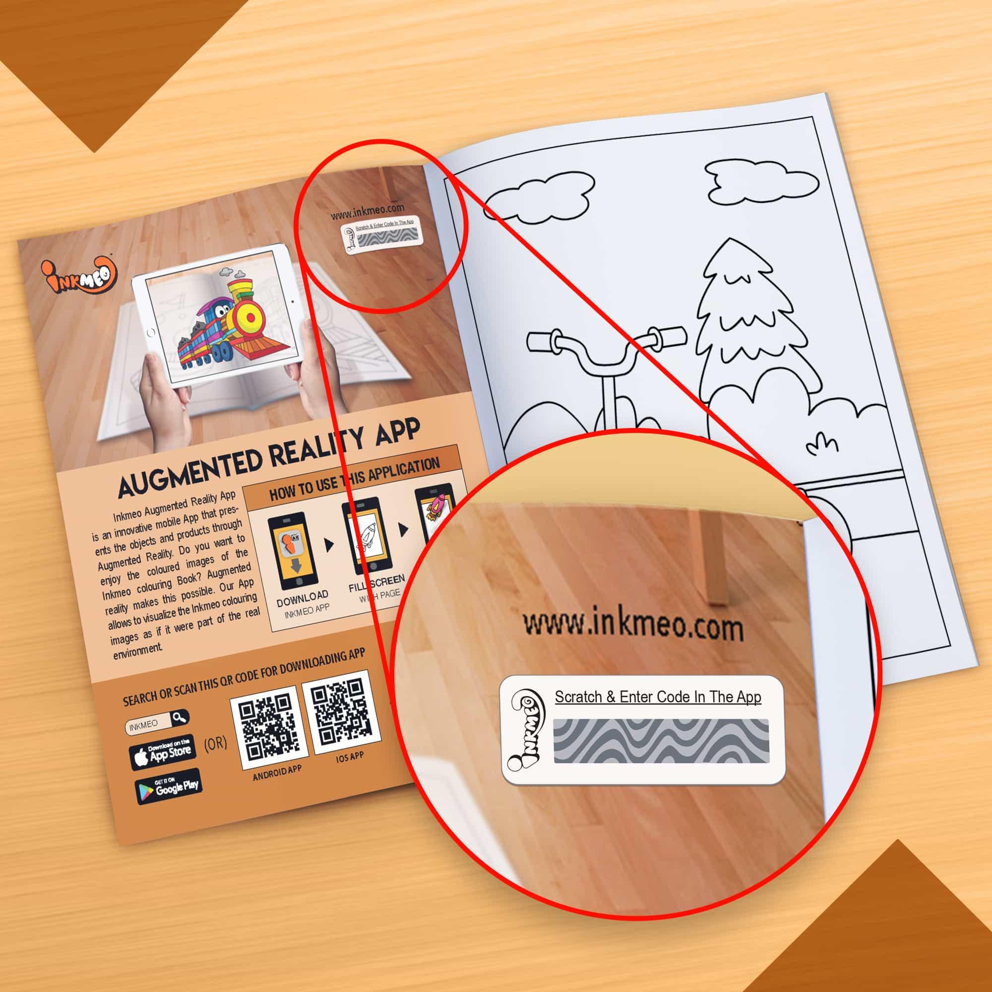  The image depicts a brown background with an open book placed on it, with an activation code zoomed in from the book.