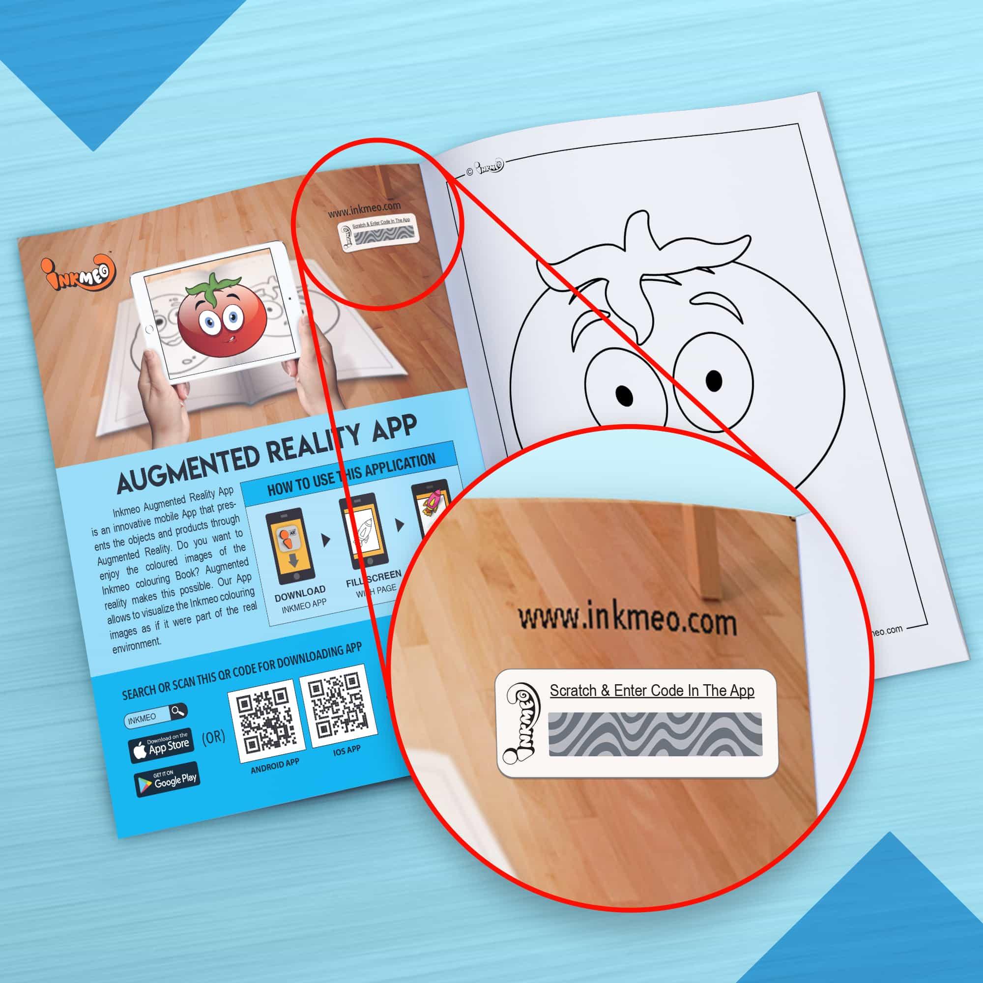 The image depicts a blue background with an open book placed on it, with an activation code zoomed in from the book.