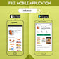 The image demonstrates how to install the Inkmeo app from both the App Store and Play Store, as it is a free mobile application.