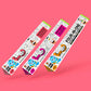 The image shows a pink background with three triangular boxes each 18*84 inches in size.