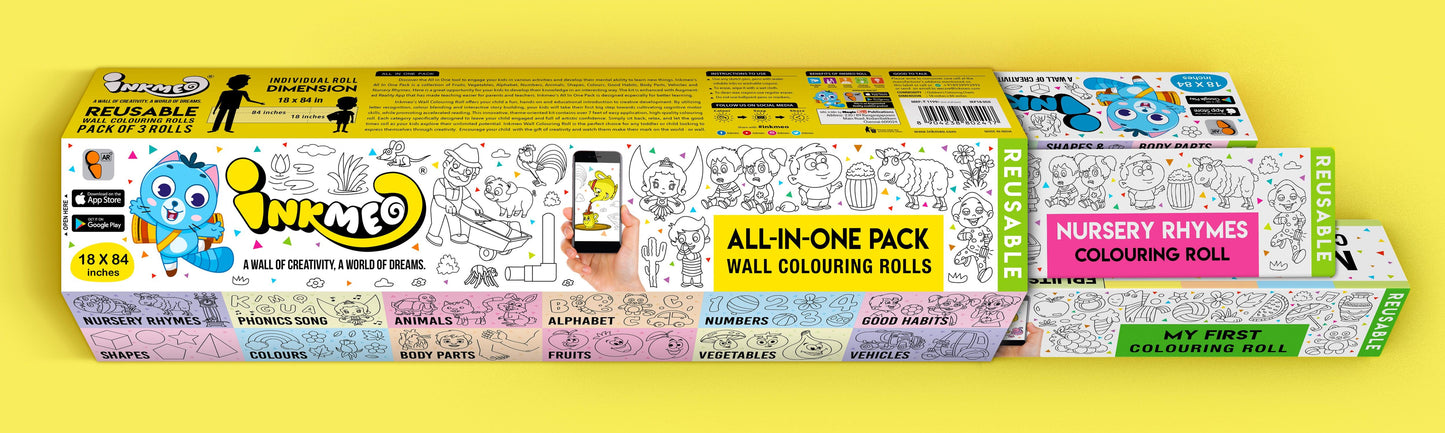 All in One Pack Colouring Rolls