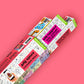 tThe image shows a pink background with a combo of three triangular boxes pulled out from inside the box