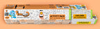 The image displays a orange background with a large yellow box positioned horizontally and three triangular boxes partially protruding from it.
