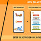 The image has a orange background which is divided into two parts. The first part shows a free mobile application for downloading the Inkmeo app in the App Store and Google Store. The second part shows four mobile phones with the caption "To open the Inkmeo app, select your product category, select your product, and enter the code & click validate.