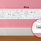 The image depicts a 6*40-inch roll adhered to the wall with a baby playing nearby, and the activation code is zoomed in separately.