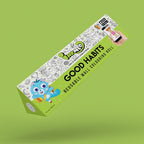The image shows a green backdrop with a 6*40 inches Inkmeo good habits triangular box placed in the center.
