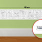 The image depicts a 6*40-inches roll adhered to the wall with a baby playing nearby, and the activation code is zoomed in separately.