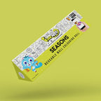 The image shows a green backdrop with a 6*40 inch Inkmeo seasons themed triangular box placed in the center.