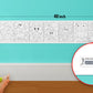The image depicts a 6*40-inches roll adhered to the wall with a baby playing nearby, and the activation code is zoomed in separately.