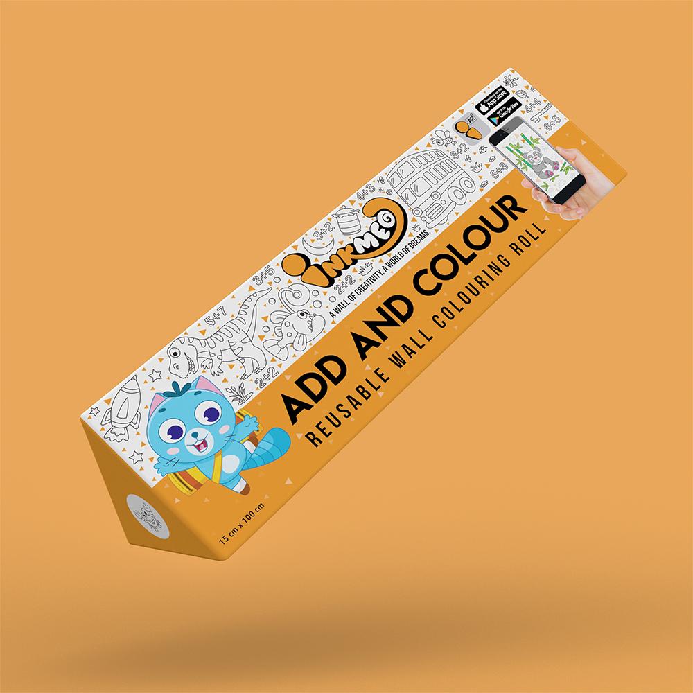 Add and Colour Reusable Colouring Roll(6 inch)-AR Education Experience