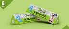 The image depicts two 6x40-inch triangular boxes arranged one above the other against a green background